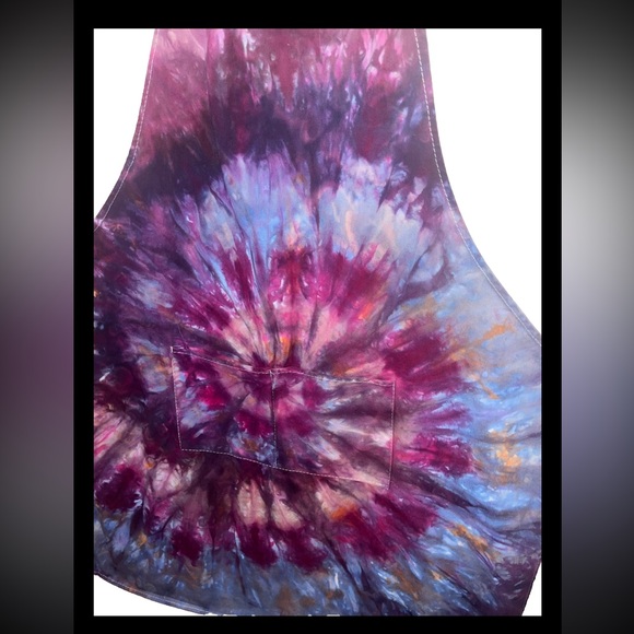 🌌Custom Made ice dye tie dye galaxy universe space apron with front pockets 🪐 - Picture 4 of 5